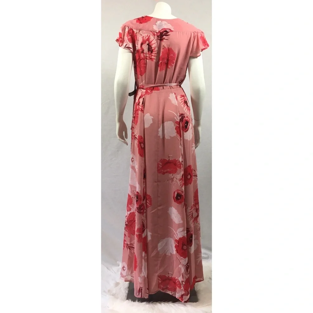 ❤️Floral Wrap Dress, Valentines Day, Easter Eva Mendez feminine, modest - Picture 5 of 6